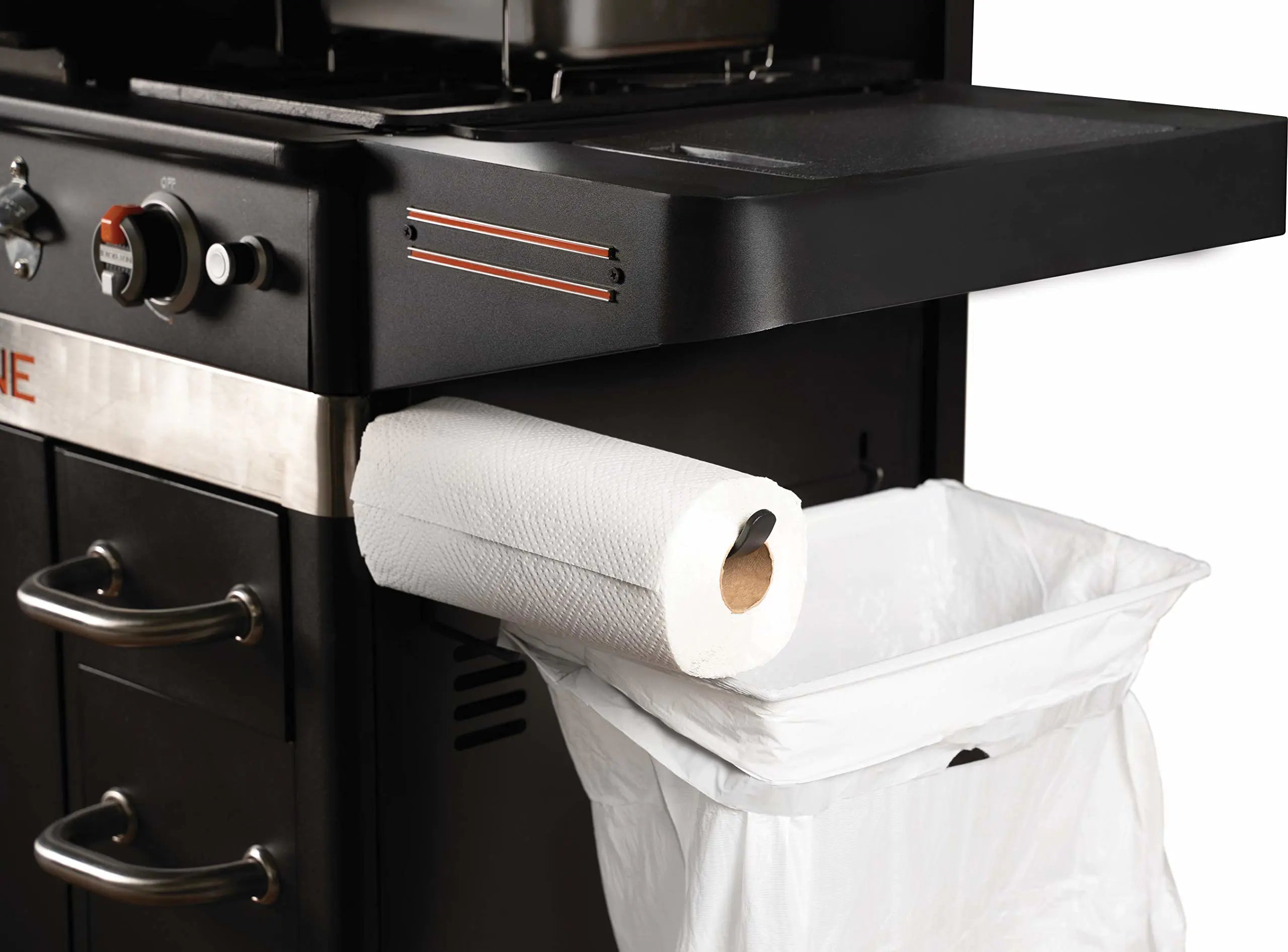 Blackstone 1962 Air Fryer Combo Two Burners Stainless Steel Gas Hood Wheels Two Side Shelf wourant