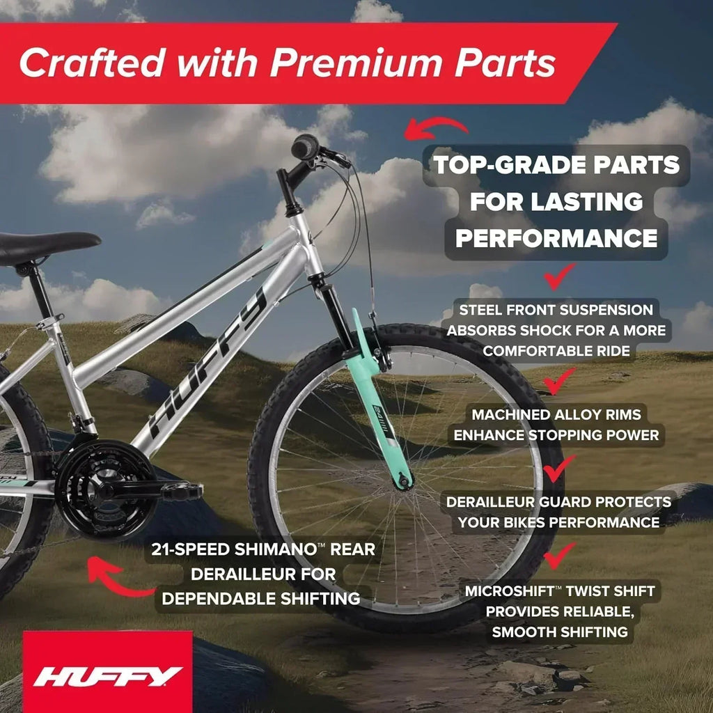 Huffy Stone Mountain Hardtail Mountain Bike for Boys/Girls/Men/Women 20"/24"/26" Sizes wourant