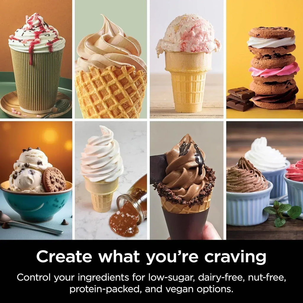 Ninja Swirl by CREAMi Ice Cream and Soft Serve Maker Frozen Yogurt Low Calories Program wourant