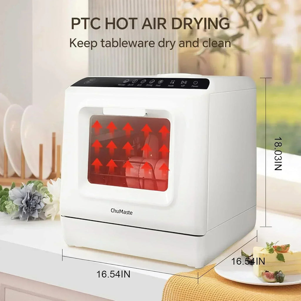 Mini countertop dishwasher Compact dishwasher Double spray arms Portable countertop dishwasher wourant