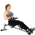 Sunny Health & Fitness Compact Adjustable Rowing Machine with 12 Levels of Resistance wourant