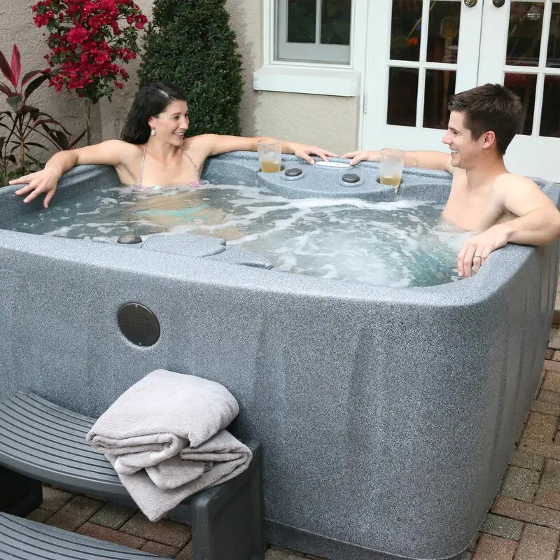 Aquarest Spas Powered By Jacuzzi Pumps 4 Person 12 Jet Rectangular Plug And Play Hot Tub wourant