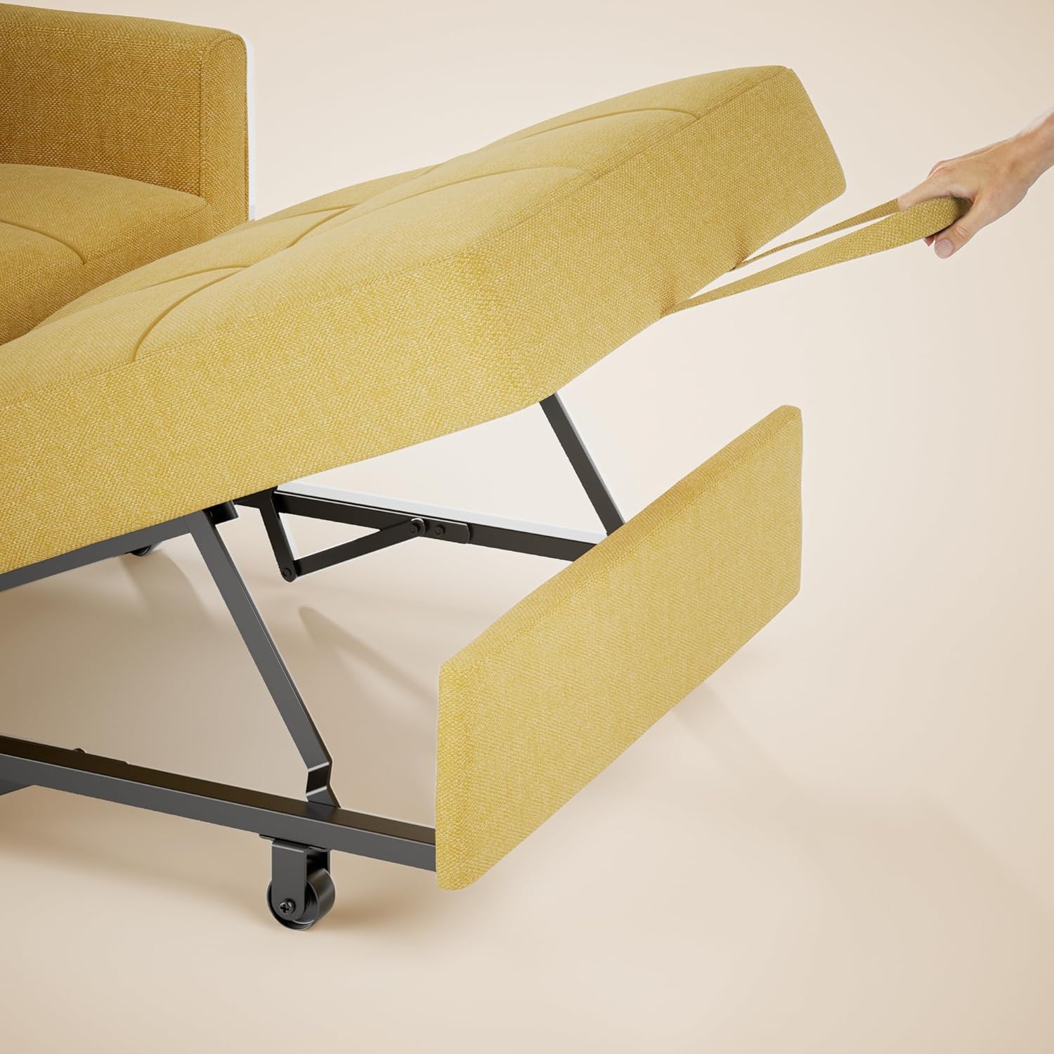 Sofa Bed Chair 3 in 1 Convertible Pullout Single Sleeper Chair Bed Spacious Multifunctional Sofa wourant