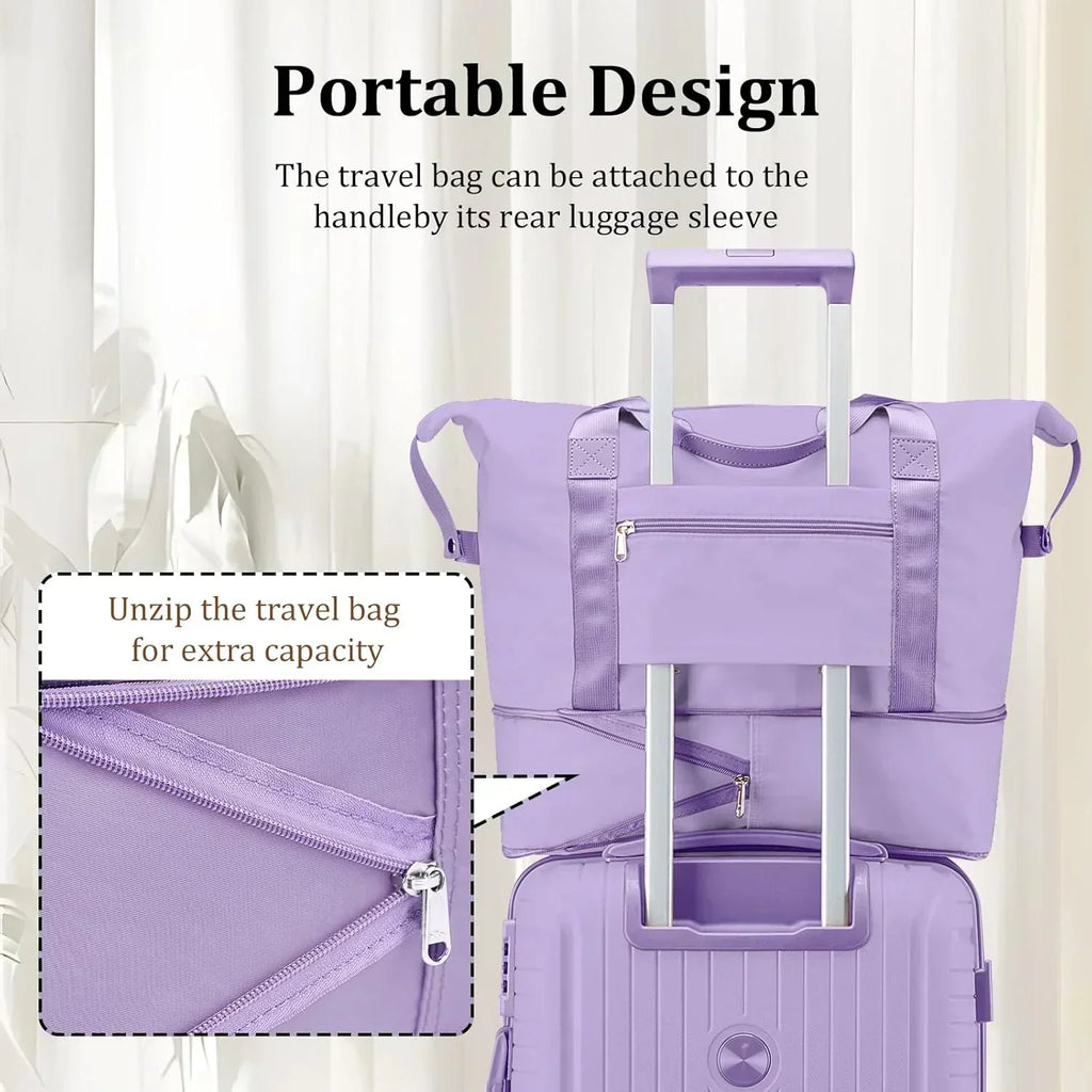 5-piece PP hardshell lightweight travel carry-on luggage set with dual spinner wheels wourant