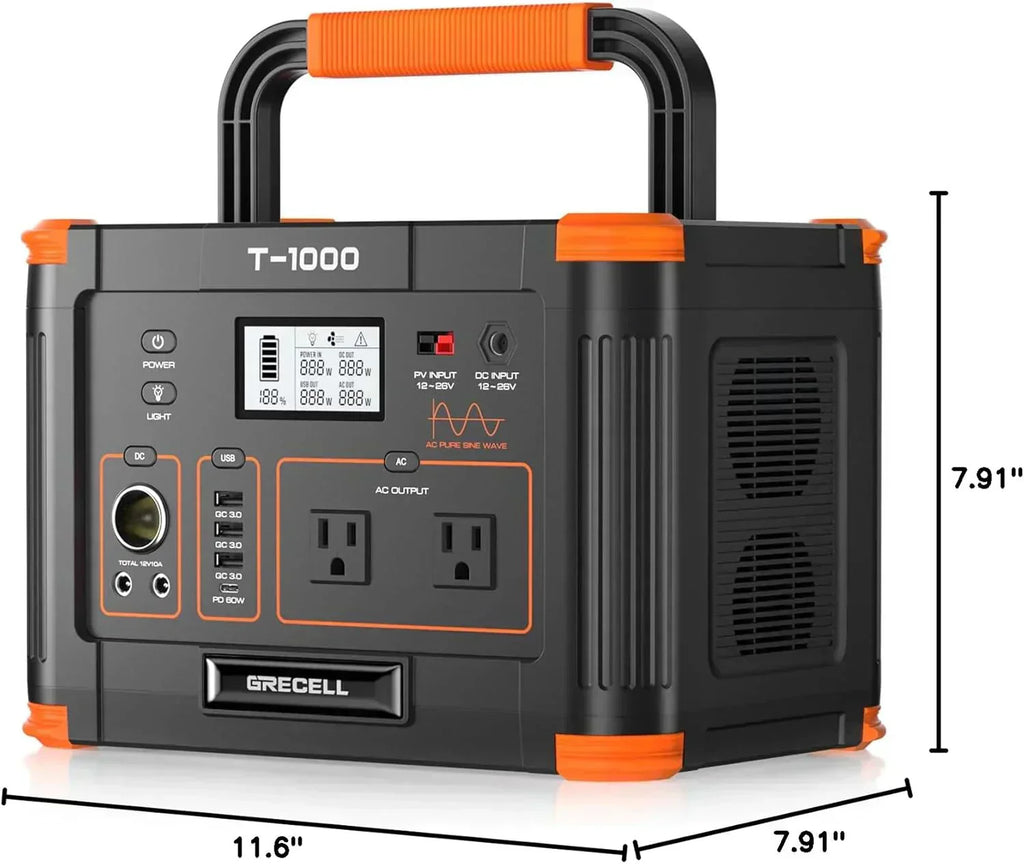 Portable Power Station 300W (Peak 600W) 230.88Wh Solar Generator 60W USB-C PD Output wourant