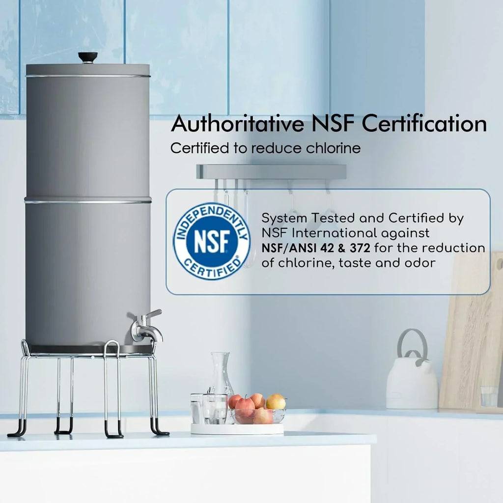 Purewell three-stage 0.01μm ultrafiltration gravity water filtration system 304 wourant