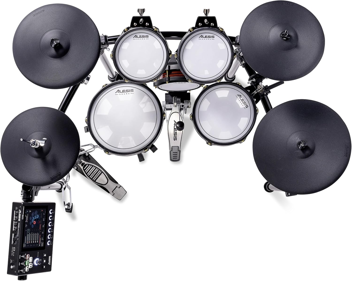 Alison Strata Prime Electronic Drum Set with Touch Screen Dual Area Grid Head wourant