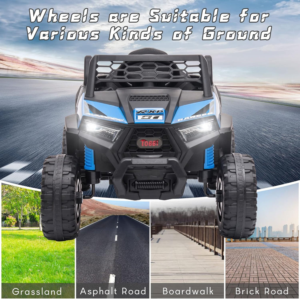 TOBBI 12V Kids Ride on Car Electric Off-Road UTV Truck with Diverse Functions Double Open Doors wourant