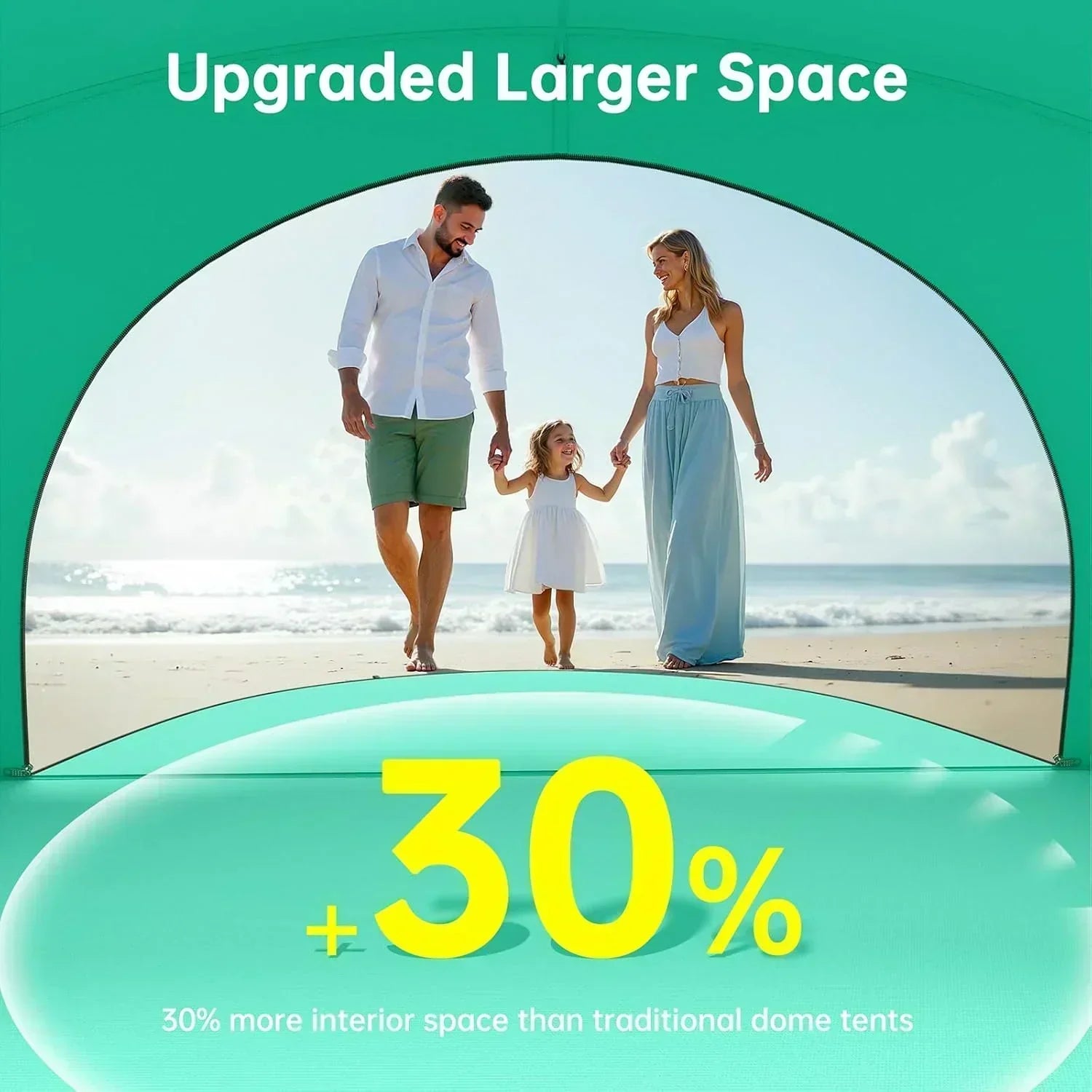 Beach Tent Sun Shelter Beach Shade Tent with UPF50+ UV Protection Beach Sun Shelter Beach Shade wourant