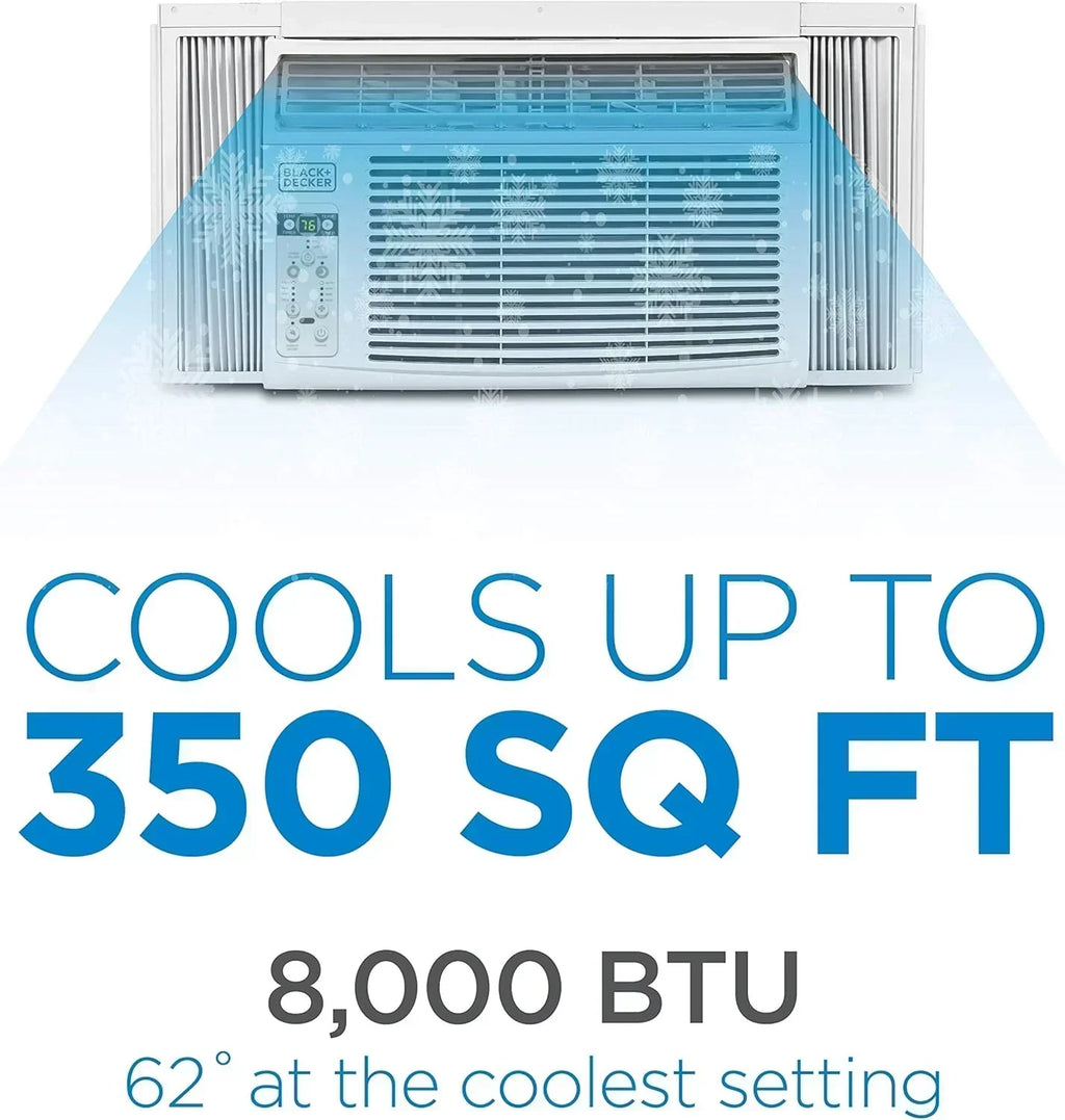 BLACK+DECKER Window Air Conditioner 5000 BTU Cools Up to 150 Square Feet AC Mechanical Controls wourant