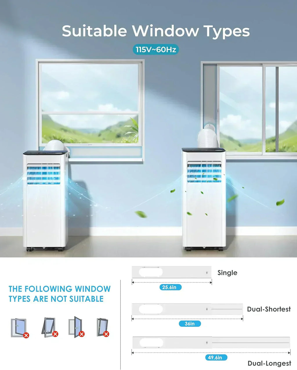 EUHOMY 8,000 BTU Portable Air Conditioners 4-in-1 Portable AC Unit Up to 350 Sq.Ft wourant