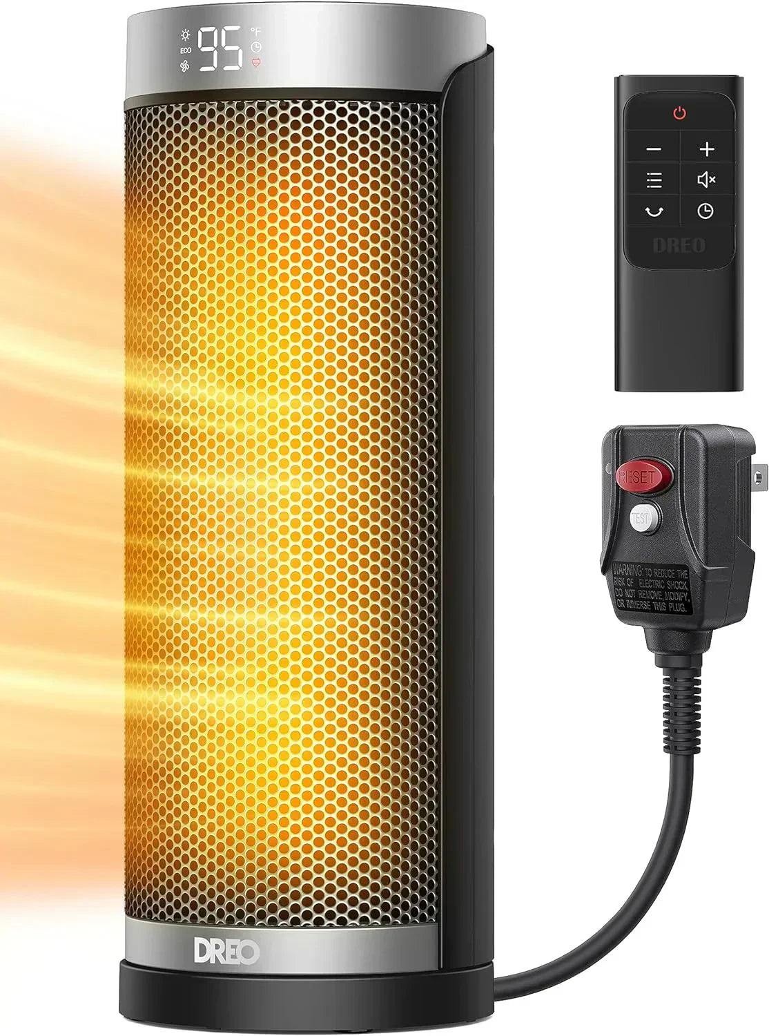 Space Heater 1500W Electric Indoor Heater with Thermostat Quiet Portable Heater wourant