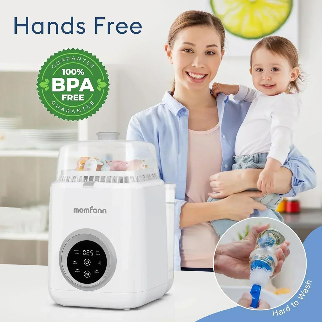 Baby Bottle Washer-19 Min Rapid Wash Sterilizer and Dryer All-in-One Cleaner Bottles Pump Parts wourant