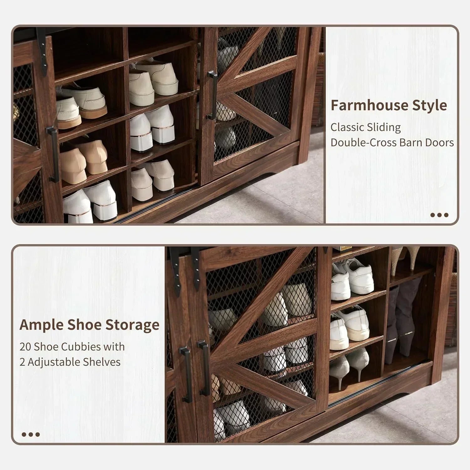 JXQTLINGMU 59-inch Farmhouse Foyer Tree Shoe Storage Entryway Bench Foyer Coat Rack Cabinet wourant