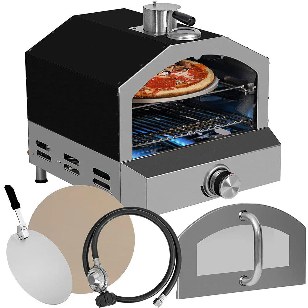 Outdoor Hassle-Free Self-Rotating  Gas Pizza Oven wourant