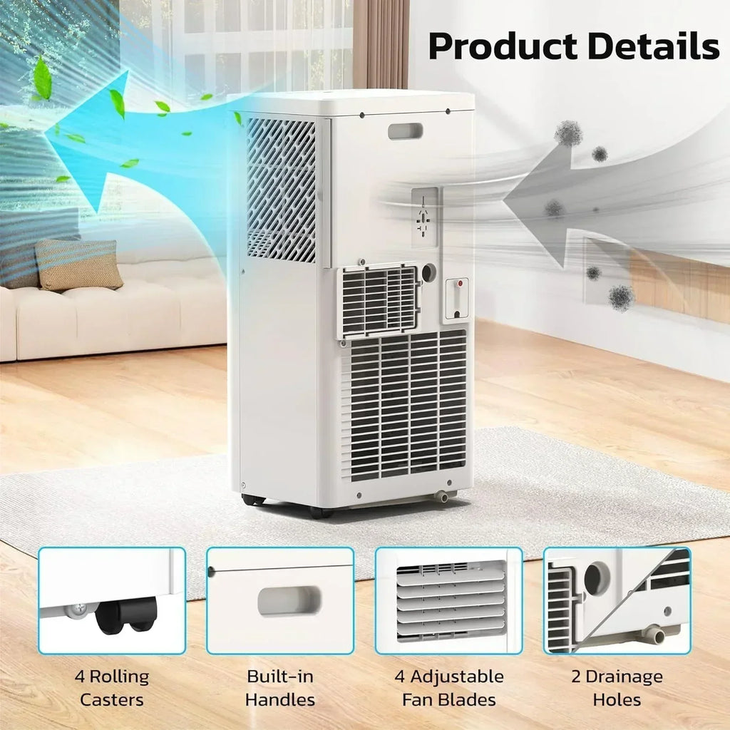 ZAFRO 8,000 BTU Portable Air Conditioners 4 Modes Portable AC Unit with Fast Cooling wourant