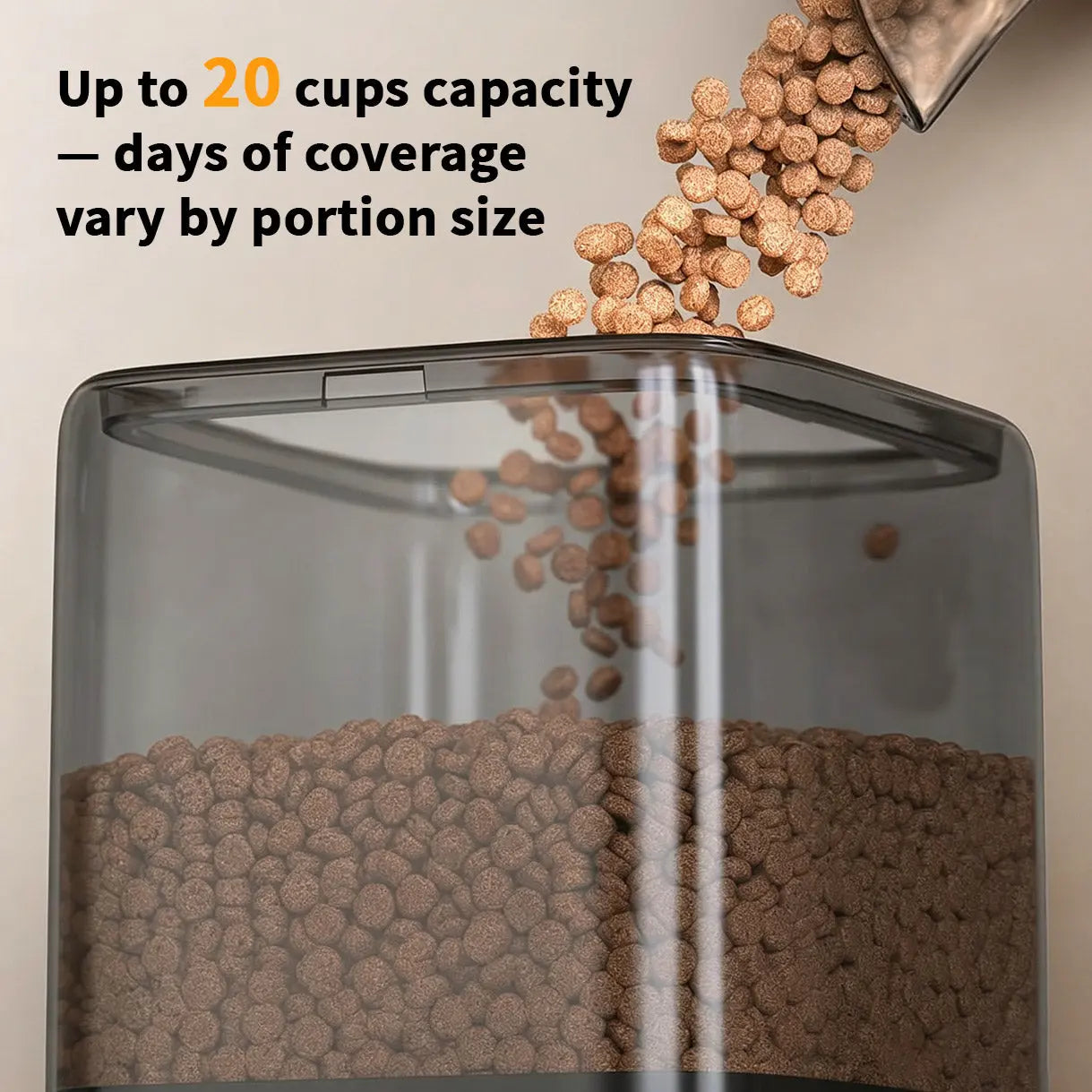 Cordless Automatic Cat Feeder for 2 Cats 5L Dual Bowl WiFi App 100-Day Battery anfaavocat