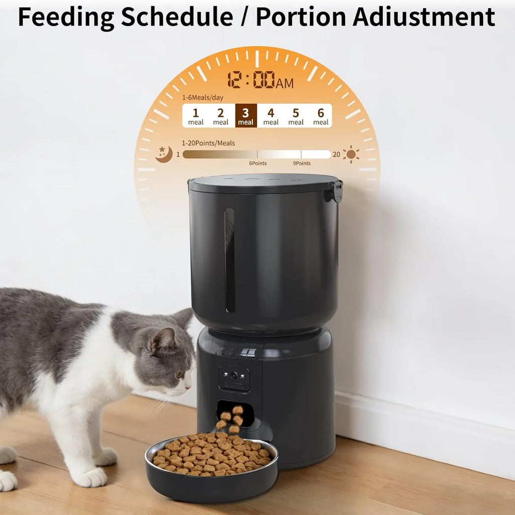 4L Cat Feeder and Water Dispenser Set with 2MP Camera WiFi App Control Single Plug anfaavocat