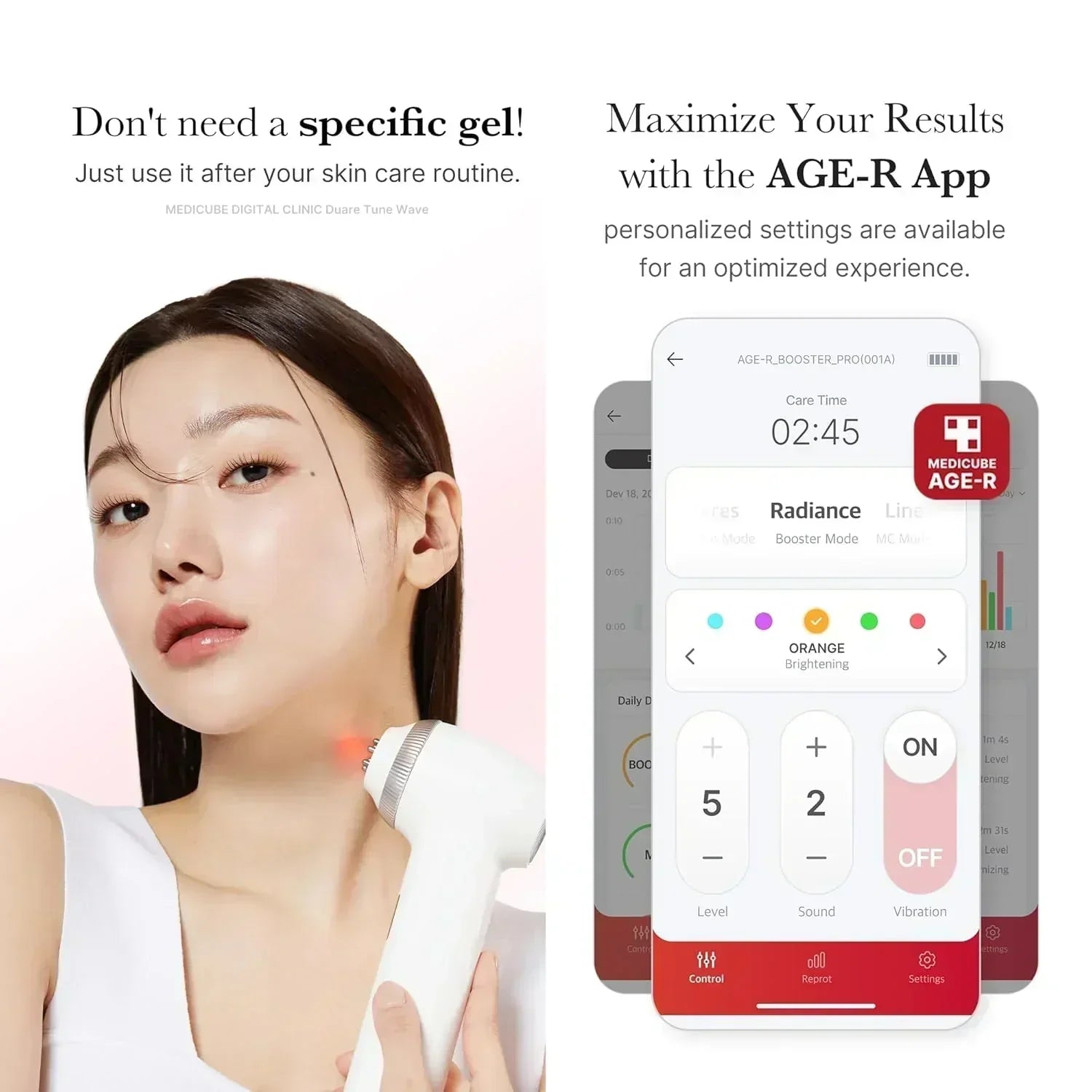 Medicube Age-R Ultra Tune 40.68 High-tech 2 in 1 skin care tool Skin elasticity Line care wourant