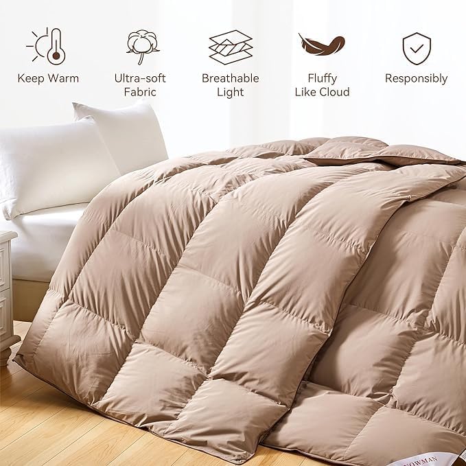 Premium Down Comforter 3D Baffle Box Design wourant