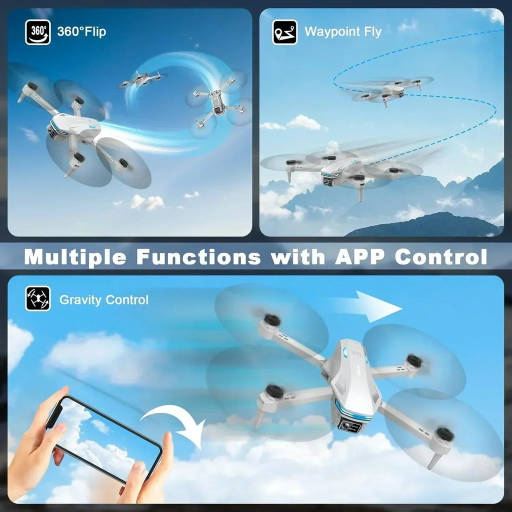 2K HD FPV Drone for Adults with Camera Altitude Hold Foldable and Portable wourant