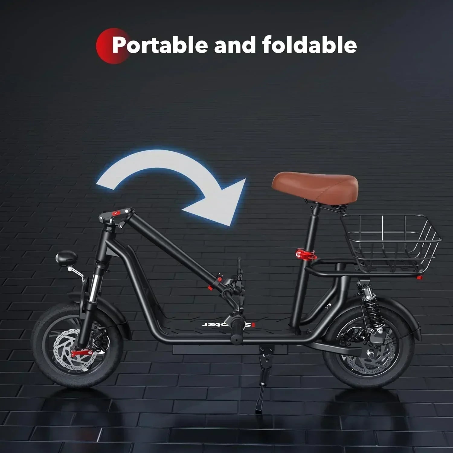 iScooter electric scooter with seat 28/19/15.6 mph top speed dual suspension scooter wourant