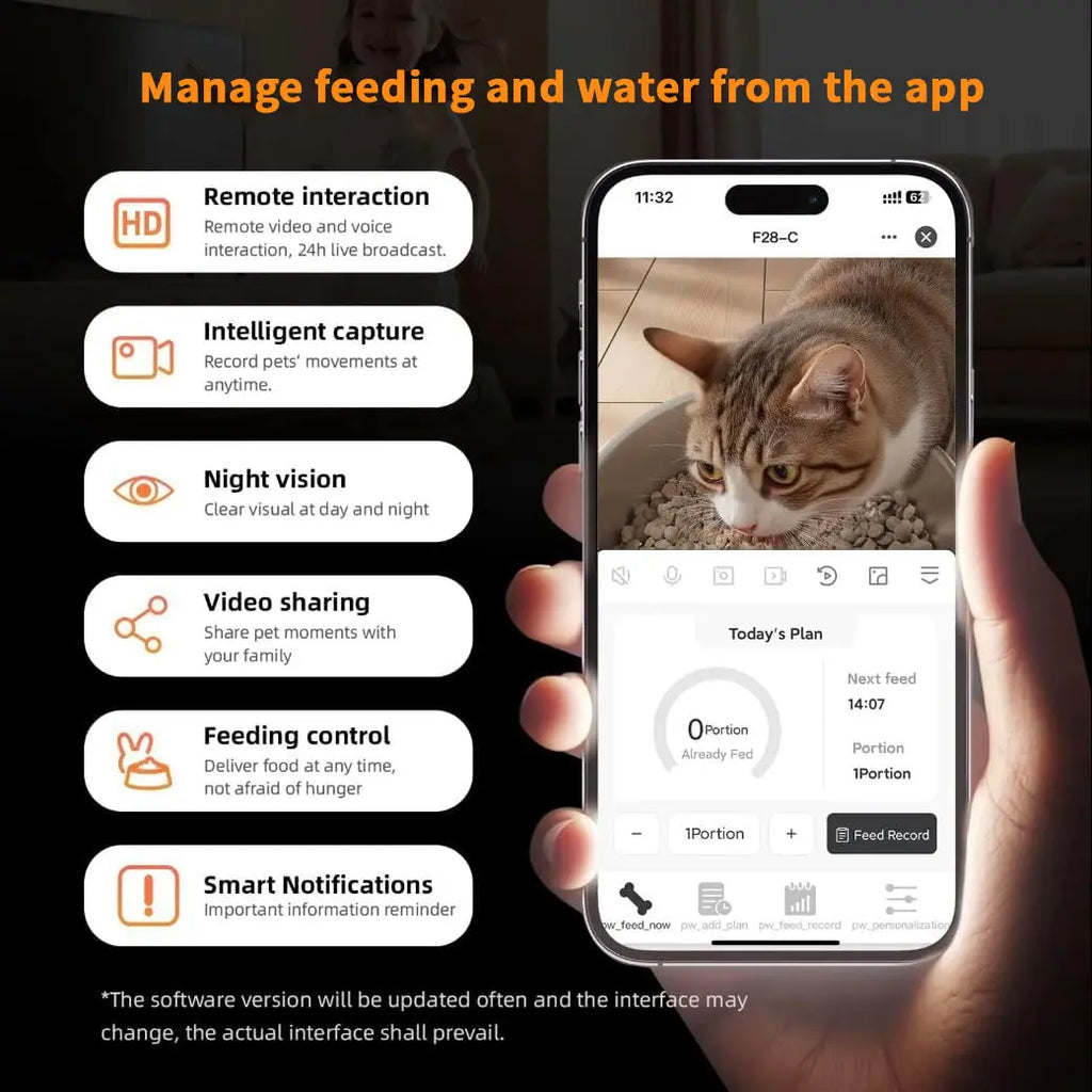 4L Cat Feeder and Water Dispenser Set with 2MP Camera WiFi App Control Single Plug anfaavocat