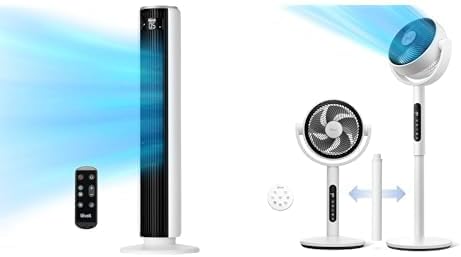 LEVOIT Tower Fan for Bedroom, Standing Fan with 28dB Quiet for Sleep, Remoter, 12H Timer, 25ft/s Velocity, 5 Speeds, 4 Modes, 90° Oscillation for Home, Office, Indoor, Bladeless 36 inch, White wourant