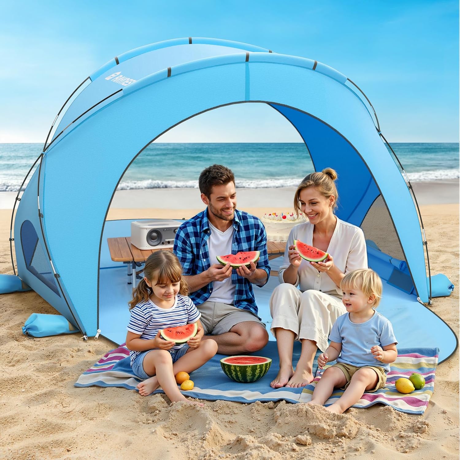 Beach Tent Sun Shelter Beach Shade Tent with UPF50+ UV Protection Beach Sun Shelter Beach Shade wourant