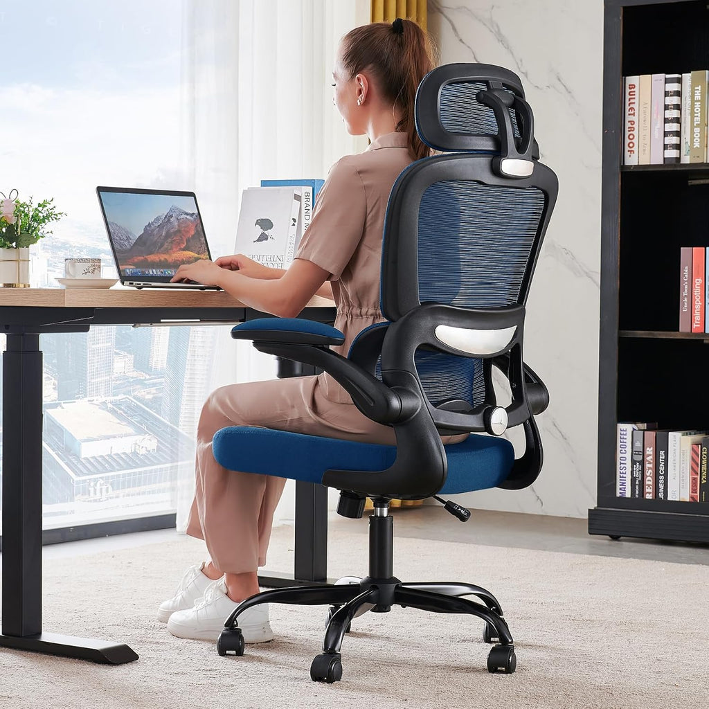 Office Chair Ergonomic Desk Chair 330 lbs Home Mesh Desk Chair Comfortable Gaming Chair wourant