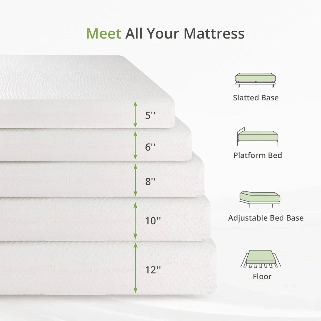 8-inch double mattress with memory foam for medium firm support wourant