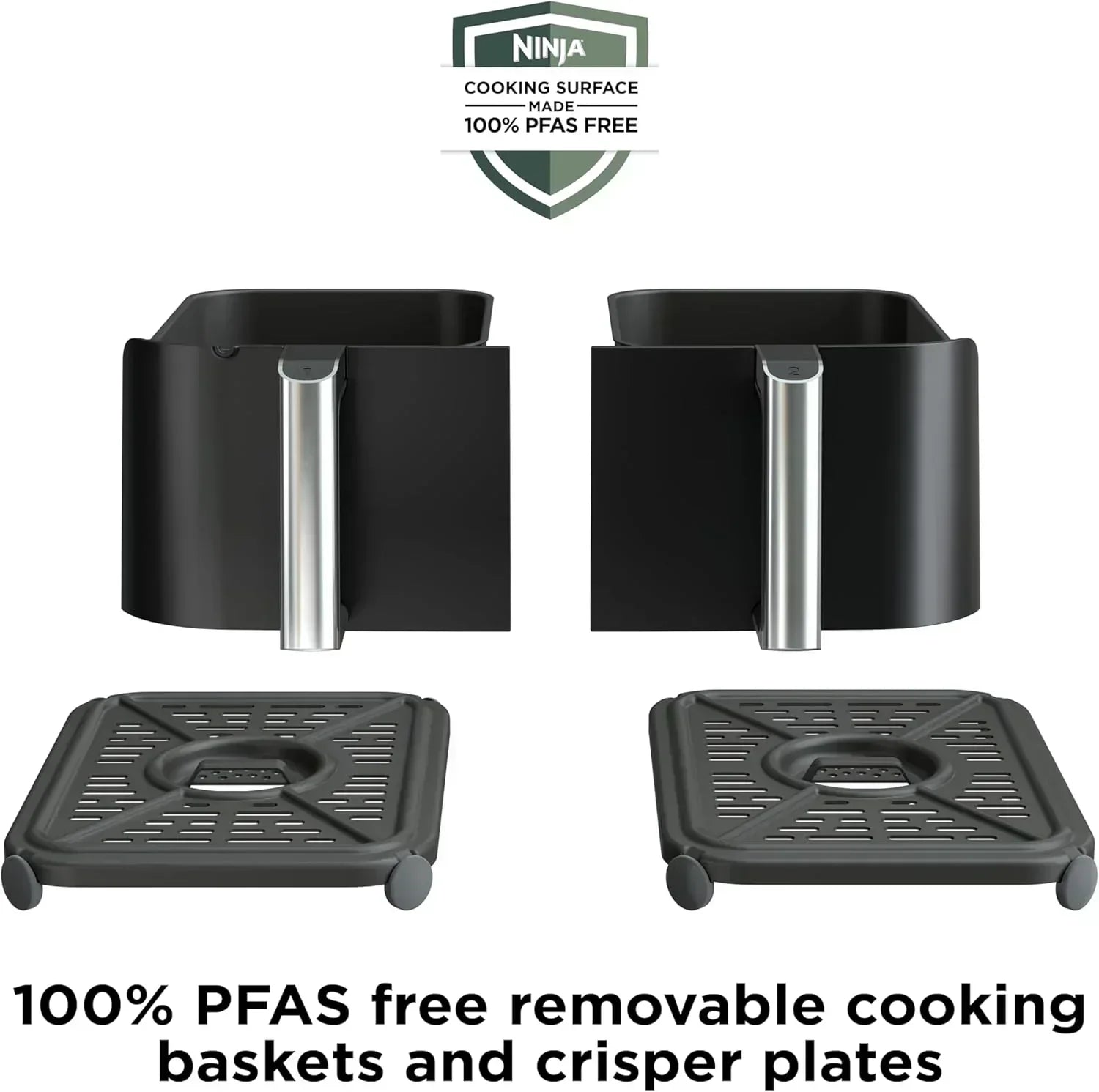 Ninja Foodi 6-in-1 FlexBasket Air Fryer with 7 QT MegaZone Basket Divider for Large Proteins wourant