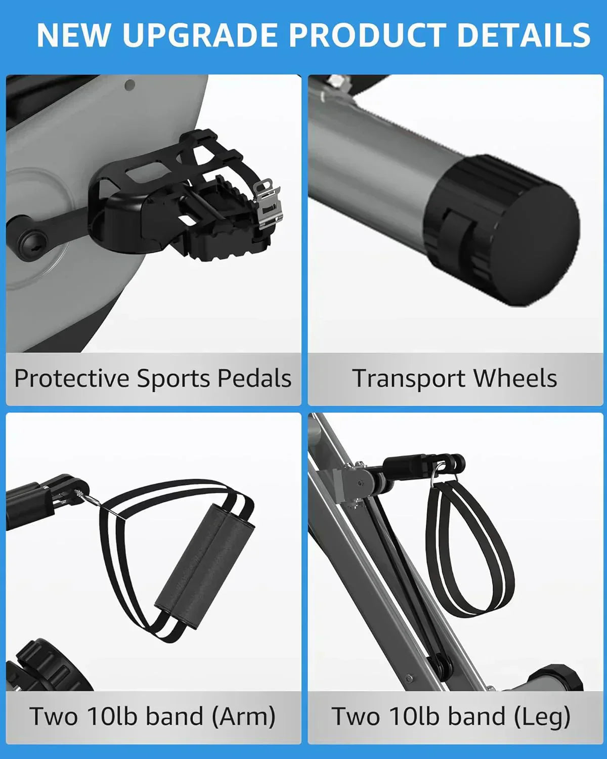 Foldable Exercise Bike Stationary Bikes  5 IN 1 Indoor Workout Cycling Bike Quiet Magnetic Resistance wourant