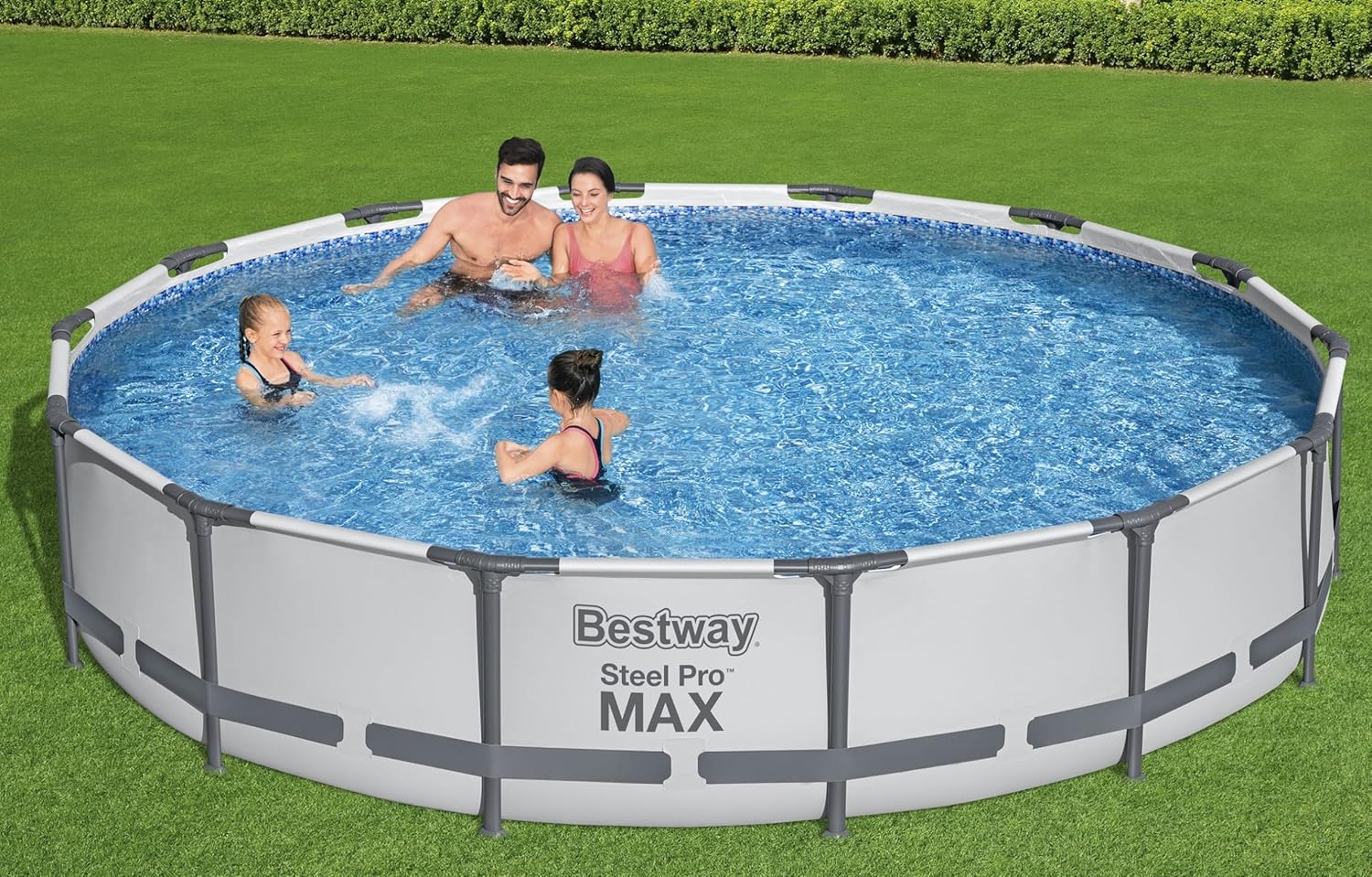 Steel Pro MAX 10 Foot x 30 Inch Round Metal Frame Above Ground Backyard Swimming Pool Set wourant