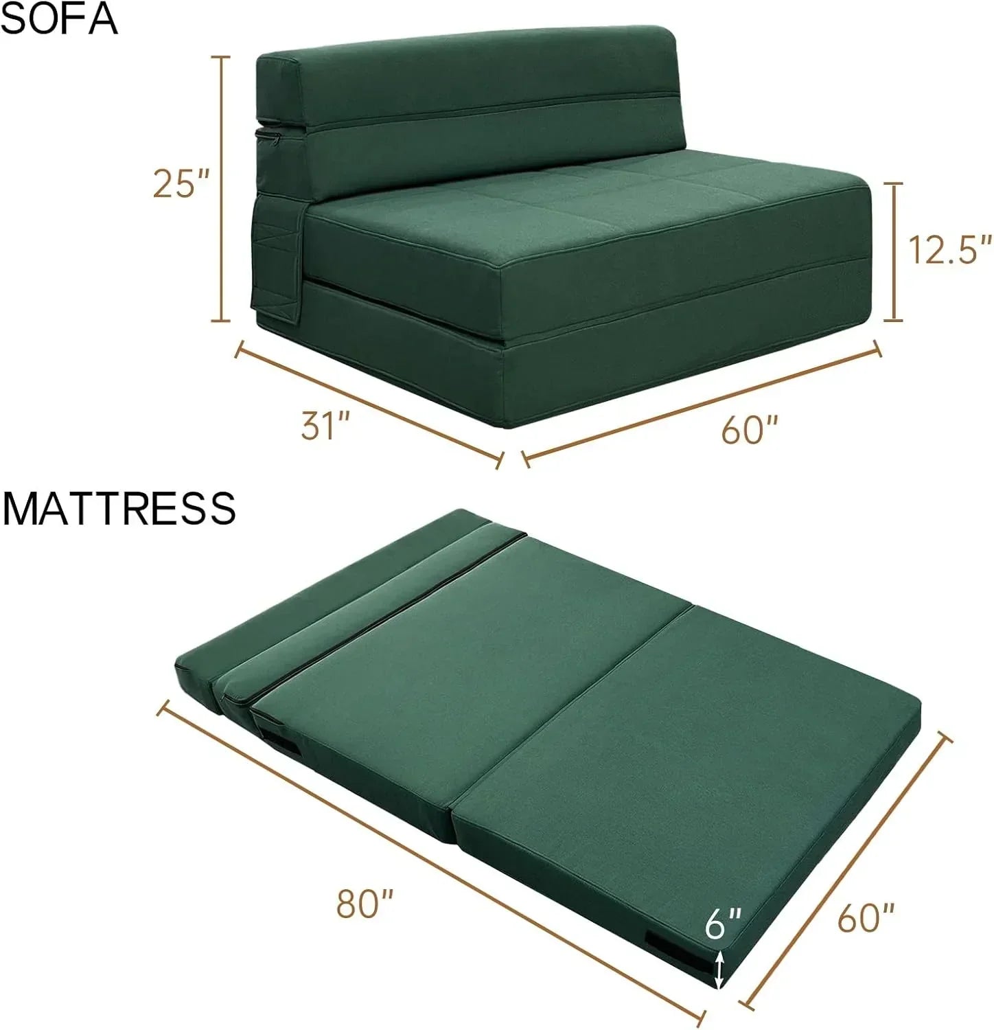 60 inch pull out sofa bed memory foam sofa with 2 pillows futon bed guest bed and pull out sofa wourant