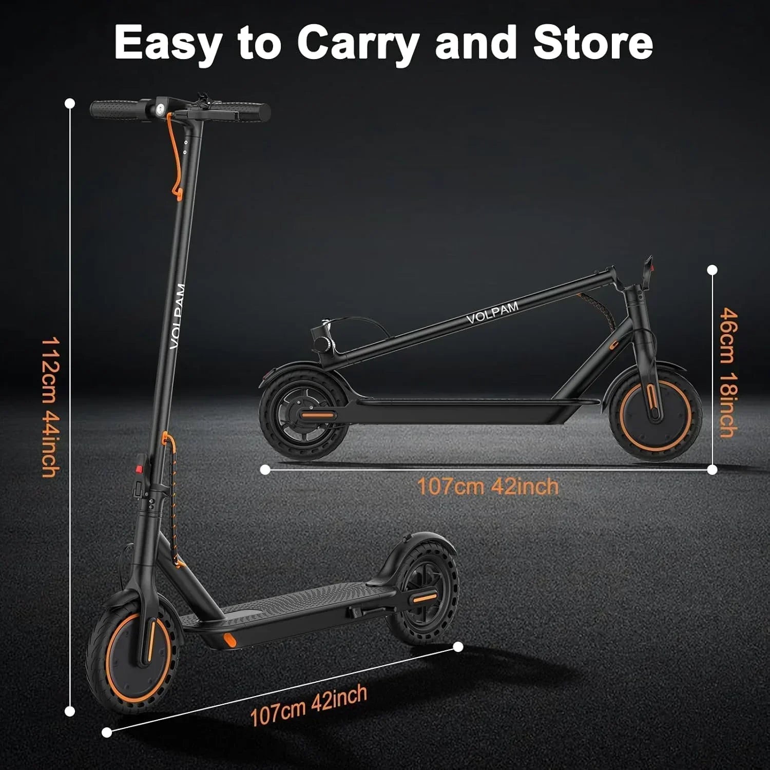 Electric Scooter 350W/500W Powerful Motor 8.5"/10" Solid Tires 19/22Mph 28/21/12 Miles Range wourant