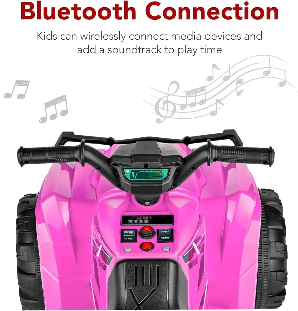 Best Choice Products 12V Kids Ride-On Electric ATV 4-Wheeler Quad Car Toy Bluetooth Audio wourant