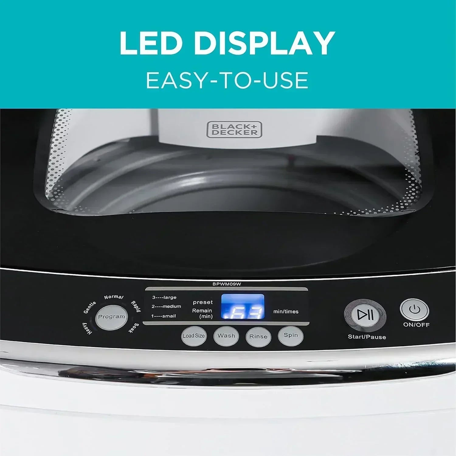Portable Washer 6.6 lb. Capacity Washing Machine for Homes & Apartments 5 Wash Cycles wourant