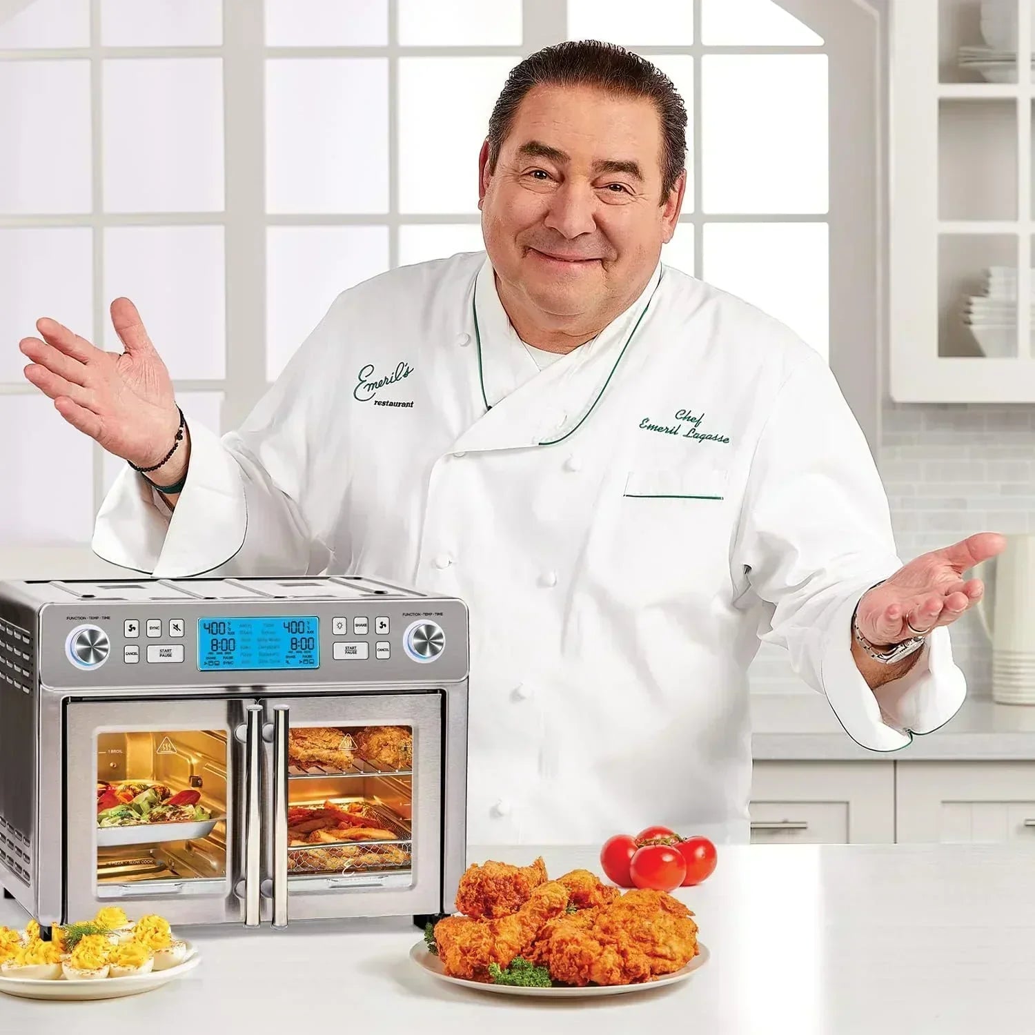 Emeril Lagasse Dual Zone 360 Air Fryer Oven Combo with French Door 25 QT Extra Large wourant