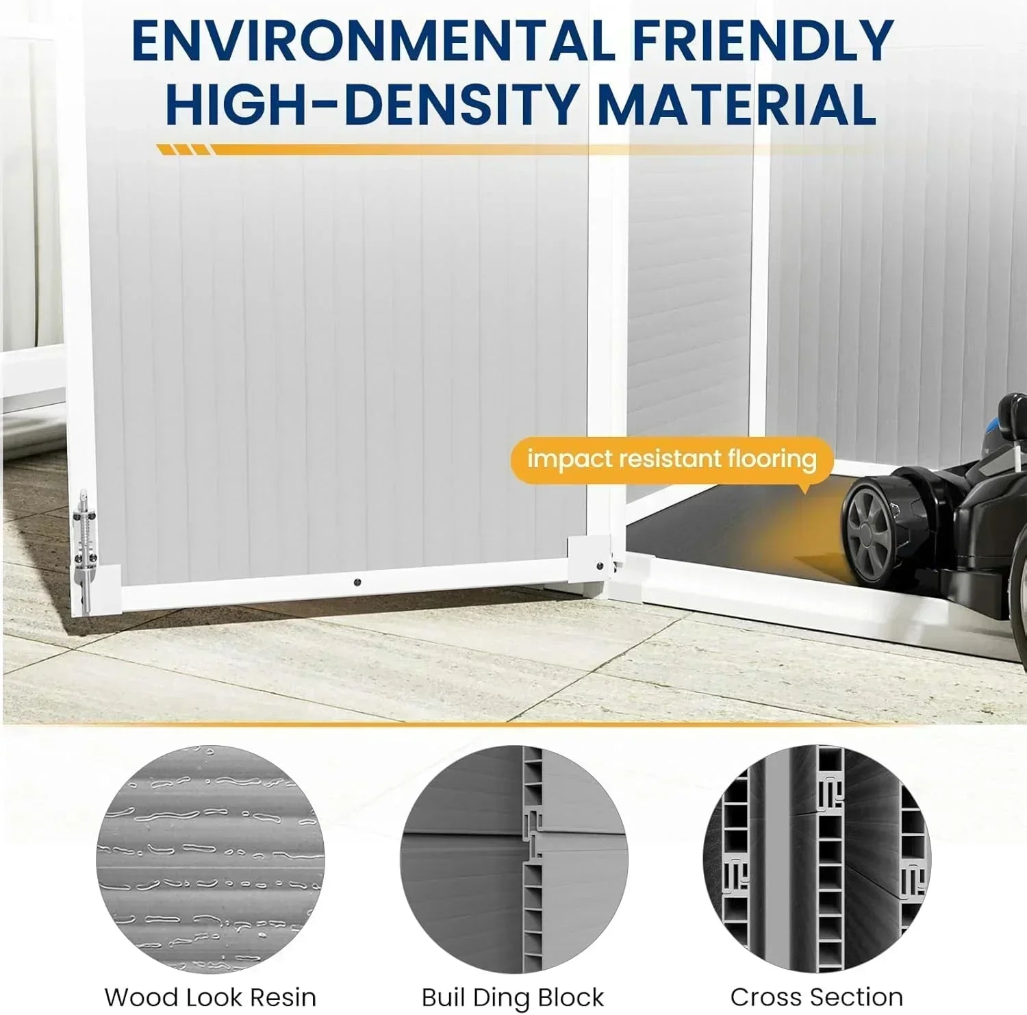 Amopatio 41 Cu Ft Horizontal Outdoor Storage Shed Resin Trash Can Storage Resin Shed Garden Tools wourant
