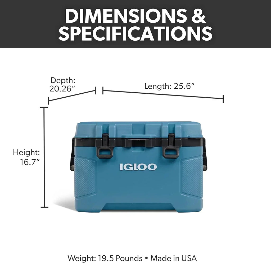 Igloo 52Qt Wheeled Cooler Insulated Hard Shell Ice Chest wourant