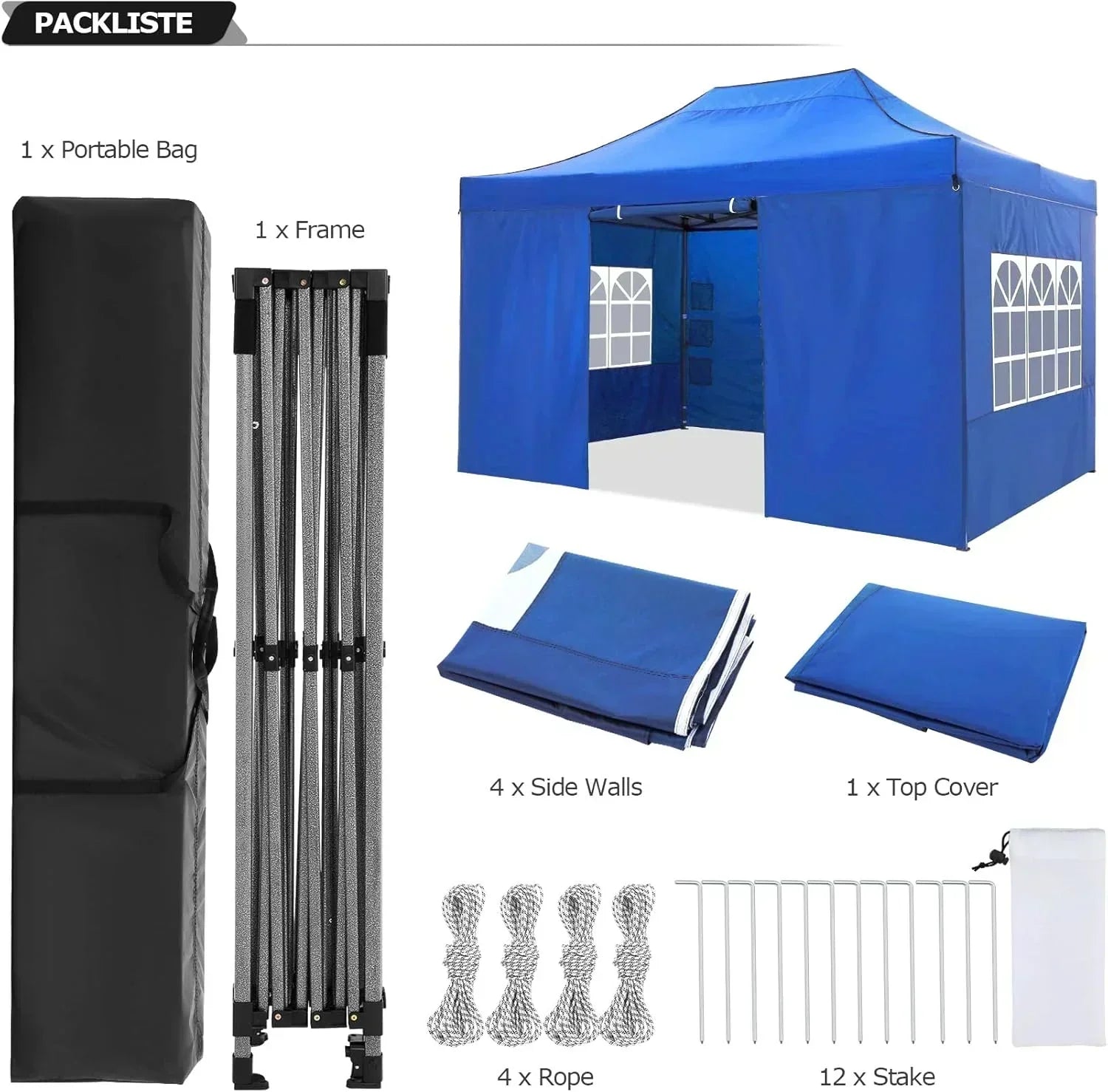 COBIZI 10x20 Heavy Duty Pop up Canopy Tent 6 sidewalls Commercial Canopy Wedding Party Tents wourant