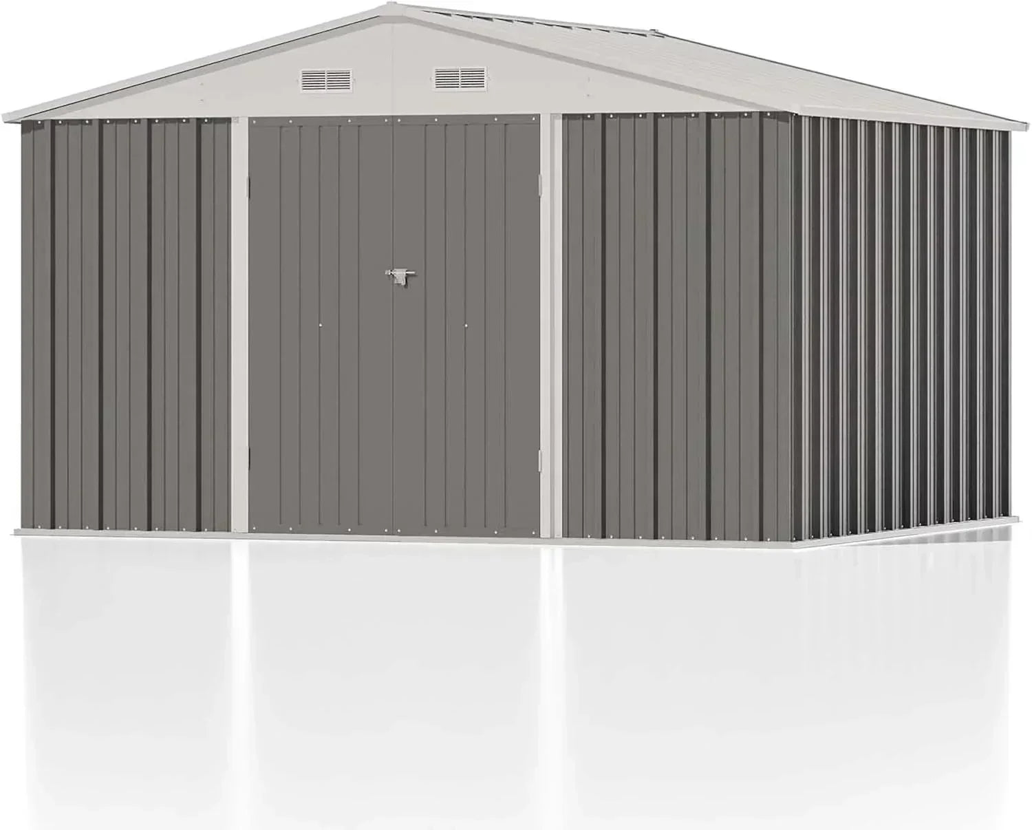 Patiowell 5x3 FT Outdoor Storage Shed Tool Shed with Sloping Roof and Lockable Door Metal Shed wourant