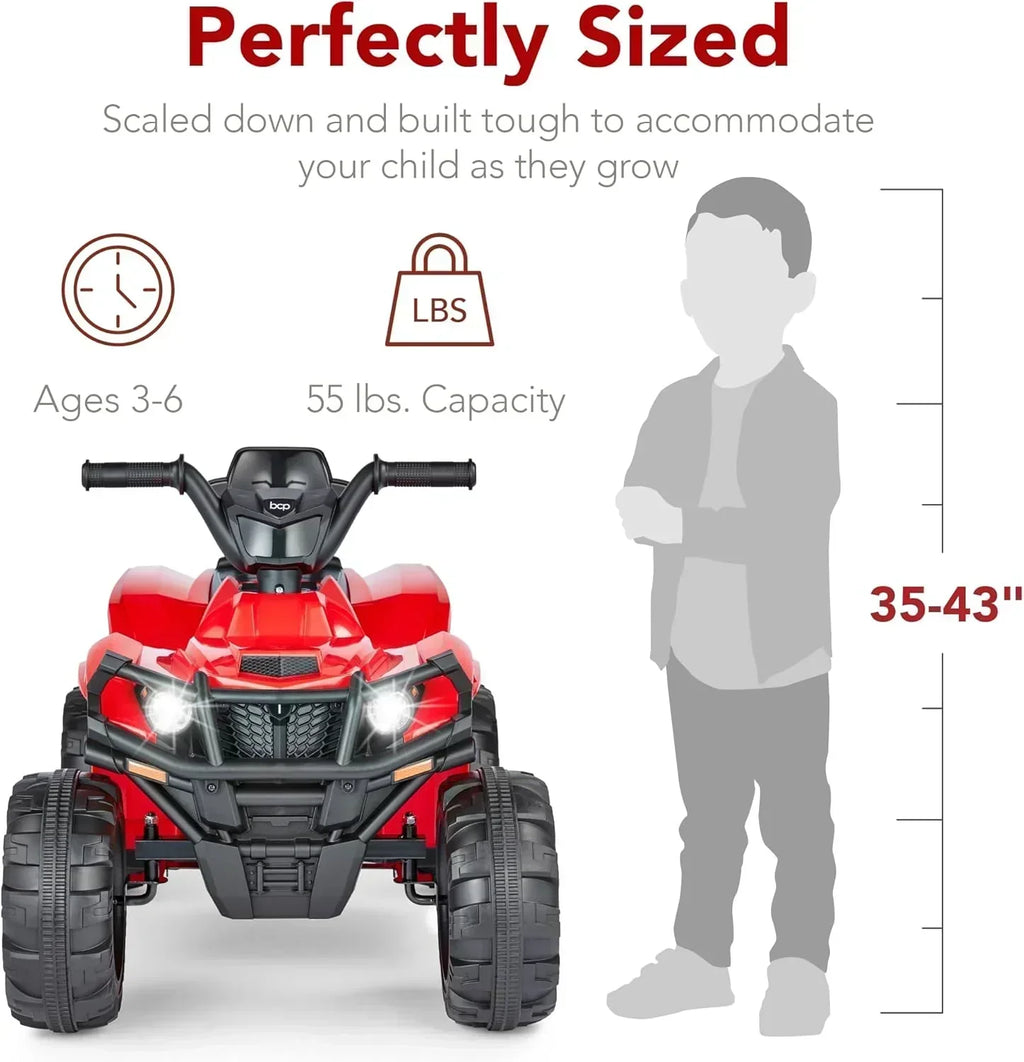 Best Choice Products 12V Kids Ride-On Electric ATV 4-Wheeler Quad Car Toy Bluetooth Audio wourant