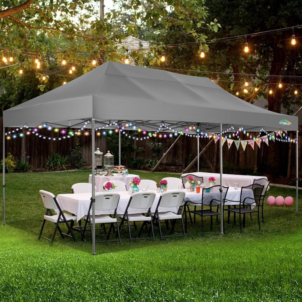 COBIZI 10x20 Heavy Duty Pop up Canopy Tent 6 sidewalls Commercial Canopy Wedding Party Tents wourant