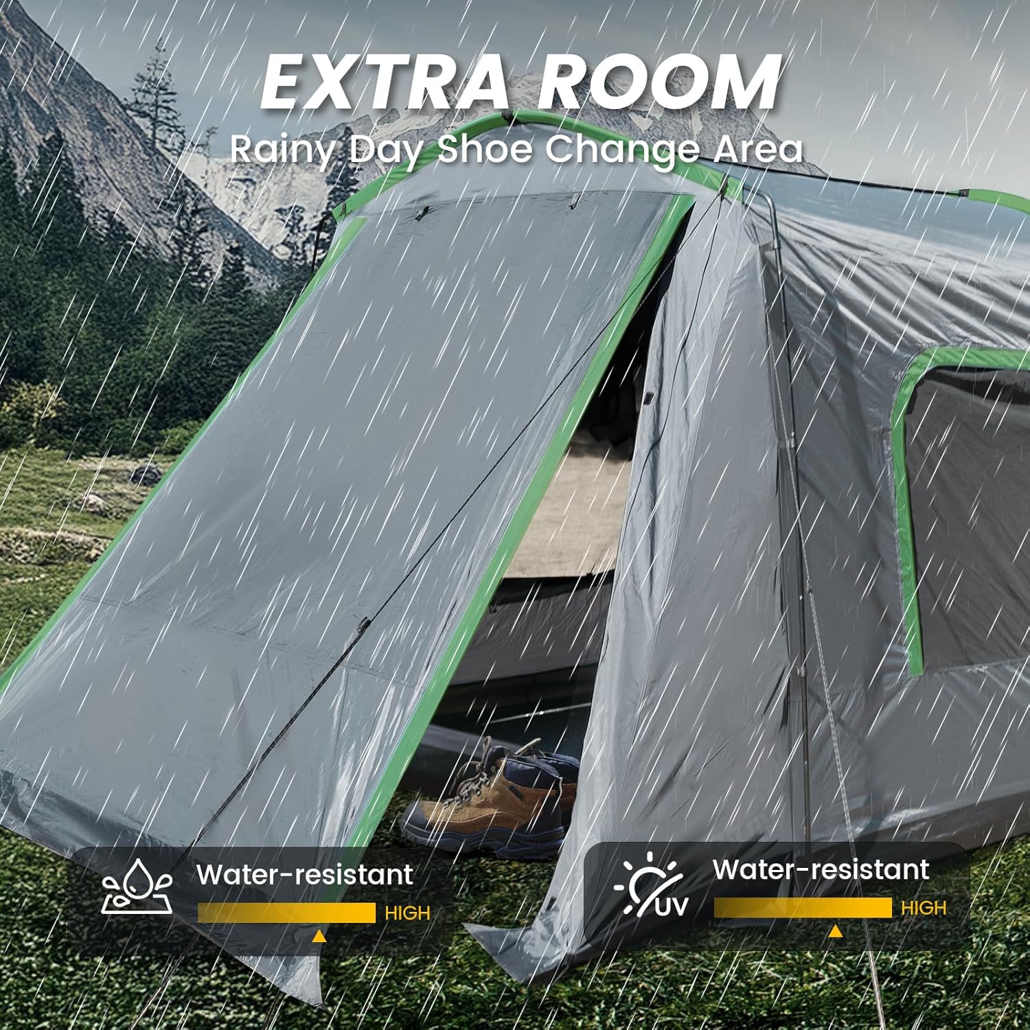 SUV Tent 5-9 Person Rectangle Car Tent for Family Waterproof Windproof for Car Camping Tents wourant
