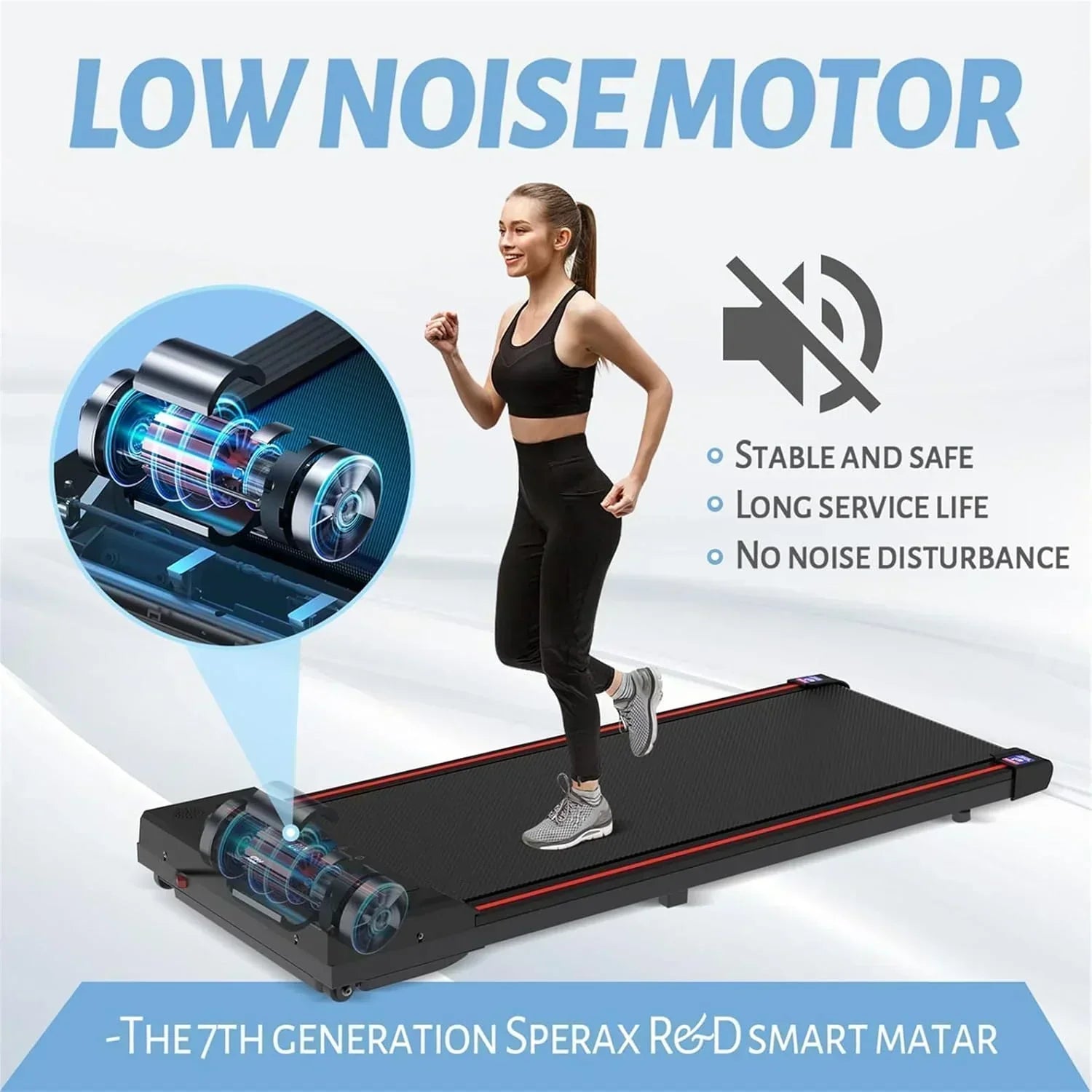 Sperax Walking Vibration Pad with APP 3 in 1 Under Desk Treadmill Walking Treadmill Pad wourant