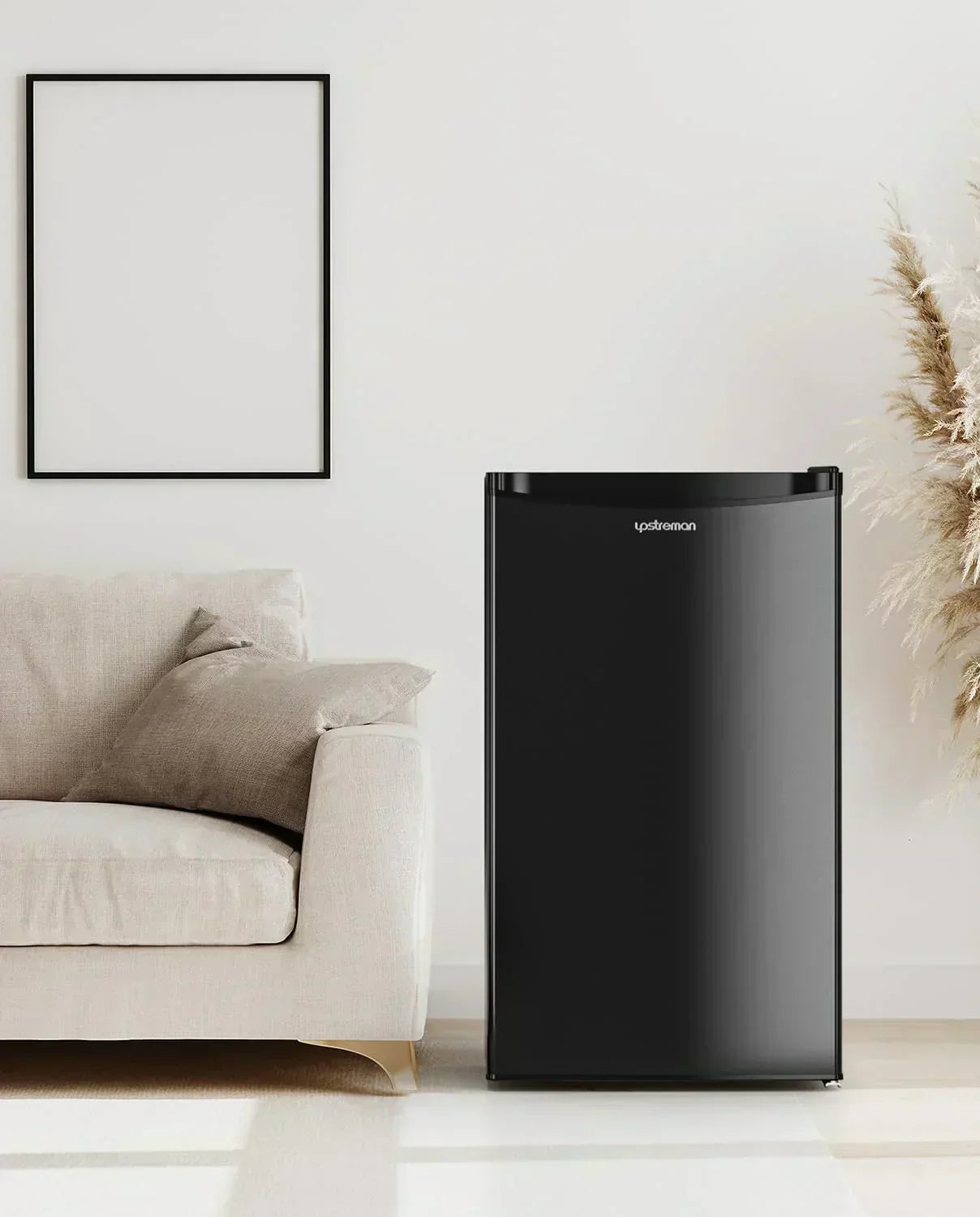 Upstreman 3.2 Cu.Ft Mini Fridge Freezer Single Door Fridge Dorm Fridge Adjustable Thermostat wourant