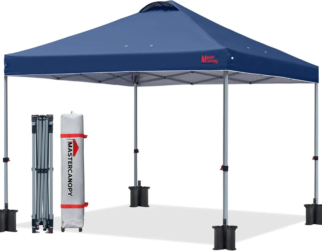 Durable Pop-up Canopy Tent with Roller Bag (10x10 Black) wourant