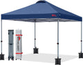 Durable Pop-up Canopy Tent with Roller Bag (10x10 Black) wourant